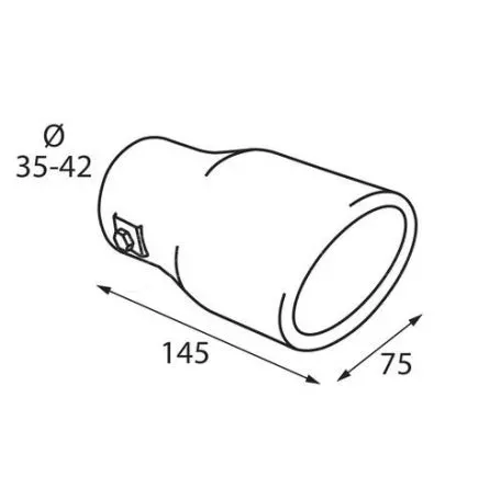 Lampa ΑΚΡΟ ΕΞΑΤΜΙΣΗΣ TS-38 Φ 35-42mm - ΣΤΡΟΓΓΥΛΟ ΛΟΞΟ L6009.2 