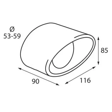 Lampa ΑΚΡΟ ΕΞΑΤΜΙΣΗΣ TS-32 Φ 53-59mm - ΟΒΑΛ ΛΟΞΟ L6008.6 