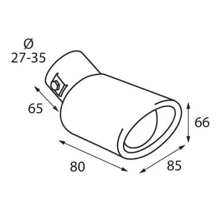 Lampa ΑΚΡΟ ΕΞΑΤΜΙΣΗΣ TS-34 Φ 27-35mm - ΟΒΑΛ ΛΟΞΟ L6008.8 