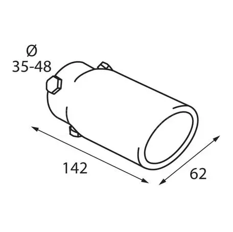 Lampa ΑΚΡΟ ΕΞΑΤΜΙΣΗΣ TS-06 35-48mm - ΣΤΡΟΓΓΥΛΟ ΚΟΦΤΟ L6001.5 