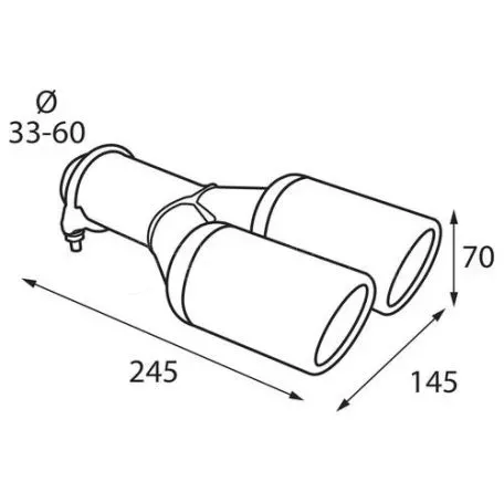 Lampa ΑΚΡΟ ΕΞΑΤΜΙΣΗΣ TS-43 Φ 33-60mm - ΔΙΠΛΗ ΑΠΟΛΗΞΗ L6002.0 