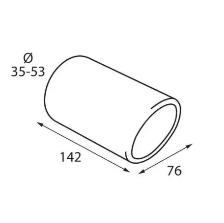 Lampa ΑΚΡΟ ΕΞΑΤΜΙΣΗΣ TS-16 S 35->53mm - ΣΤΡΟΓΓΥΛΟ L6002.4 