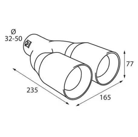 Lampa ΑΚΡΟ ΕΞΑΤΜΙΣΗΣ TS-46 Φ32-50 - ΔΙΠΛΗ ΑΠΟΛΗΞΗ L6009.7 