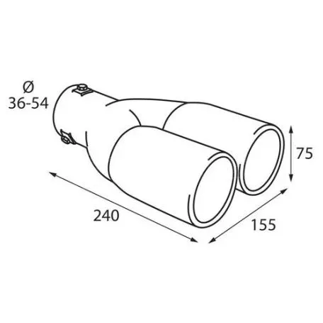 Lampa ΑΚΡΟ ΕΞΑΤΜΙΣΗΣ TS-23 Φ 36-54mm - ΔΙΠΛΗ ΑΠΟΛΗΞΗ L6007.7 