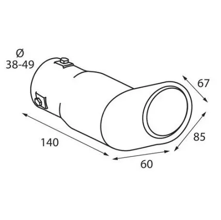 Lampa ΑΚΡΟ ΕΞΑΤΜΙΣΗΣ TS-33 Φ 38-49mm - ΓΩΝΙΑ L6008.7 