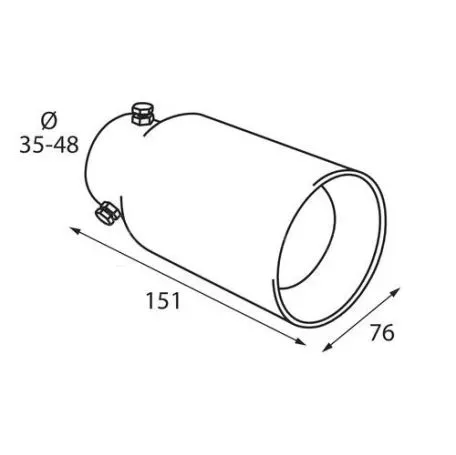 Lampa ΑΚΡΟ ΕΞΑΤΜΙΣΗΣ TS-48 Φ35-48 - ΣΤΡΟΓΓΥΛΟ L6009.9 