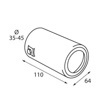 Lampa ΑΚΡΟ ΕΞΑΤΜΙΣΗΣ TS-54 Φ 35-45mm L6010.6 