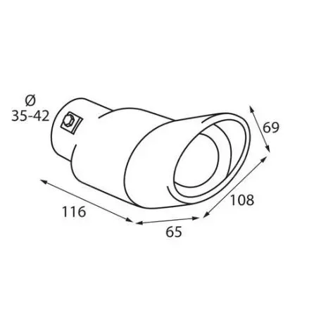 Lampa ΑΚΡΟ ΕΞΑΤΜΙΣΗΣ TS-55 Φ 35-42mm - ΛΟΞΟ ΟΒΑΛ L6010.7 