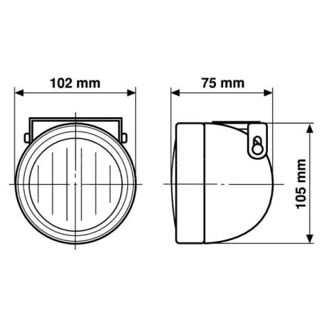 Lampa Προβολέας στρογγυλός (ομίχλης) Lunar 12V / H3 / 55W 2ΤΕΜ. L7223.3 