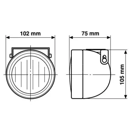 Lampa Προβολέας στρογγυλός Lunar 12V / H3 / 55W 2ΤΕΜ. L7223.4 