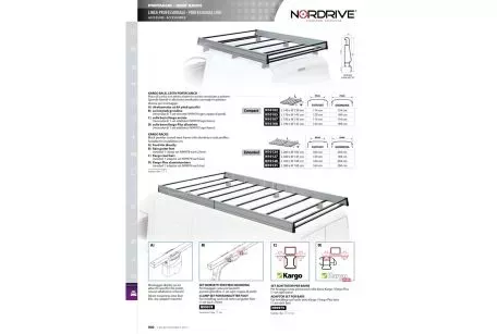 Nordrive ΣΧΑΡΑ ΟΡΟΦΗΣ KARGO RACK 340x145cm ΣΙΔΕΡΕΝΙΑ ΜΕ ΠΛΑΙΝΑ ΠΡΟΦΙΛ ΑΛΟΥΜΙΝΙΟΥ N10127 