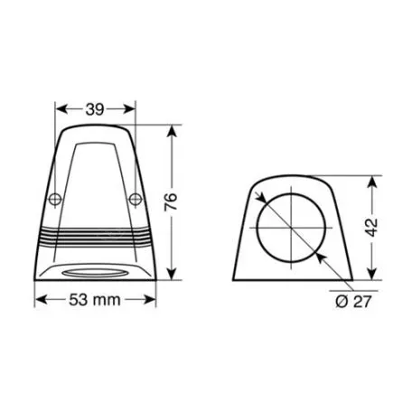 Lampa ΒΑΣΗ ΜΟΝΗ ΓΙΑ ΠΡΙΖΕΣ ΕΧΤ 53x76mm 3900.8-LM 