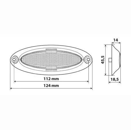 Lampa ΦΩΣ ΟΓΚΟΥ 4LED ΛΕΥΚΟ SMD 12/24V 124mm 1ΤΕΜ. L9701.1 