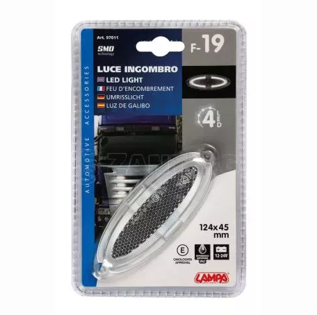 Lampa ΦΩΣ ΟΓΚΟΥ 4LED ΛΕΥΚΟ SMD 12/24V 124mm 1ΤΕΜ. L9701.1 