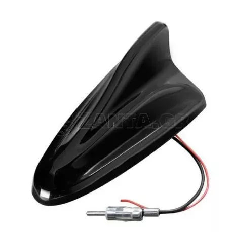 Lampa ΚΕΡΑΙΑ ΚΑΡΧΑΡΙΑΣ AERO-FIN 8 12V ΜΑΥΡΗ AM/FM ΜΕ ΕΝΙΣΧΥΤΗ ΣΗΜΑΤΟΣ 86x170x70mm L4063.5 