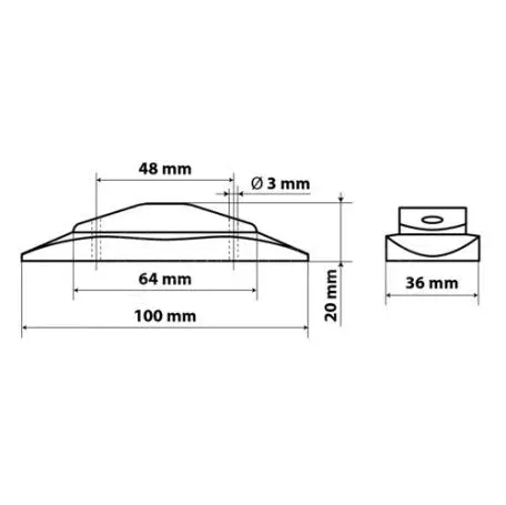 Lampa ΦΩΣ ΦΟΡΤΗΓΟΥ 2LED ΠΟΡΤΟΚΑΛΙ 24V 100mm LA1(2x600 MCD) L9848.0 