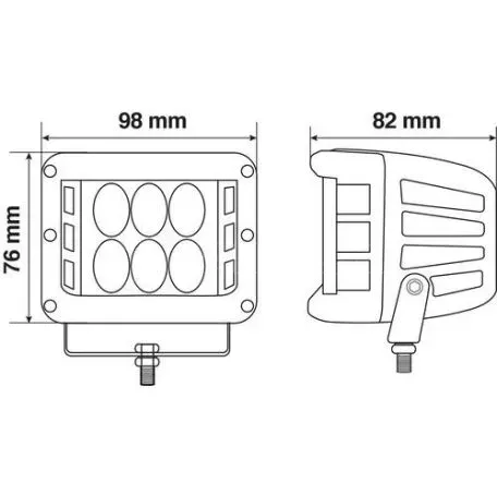 Lampa ΠΡΟΒΟΛΕΑΣ ΕΡΓΑΣΙΑΣ ΤΕΤΡΑΓΩΝΟΣ WL-24 12LED 36W 3000lm 9>32V (52x62x47mm) ΦΩΣ ΔΙΑΘΛΑΣΗΣ 3 ΟΨΕΩΝ -1ΤΕΜ. L7228.7 