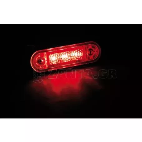 Lampa ΦΩΣ ΟΓΚΟΥ ΦΟΡΤΗΓΟΥ 24V 3LED 80x22mm ΚΟΚΚΙΝΟ 1ΤΕΜ L9700.5 