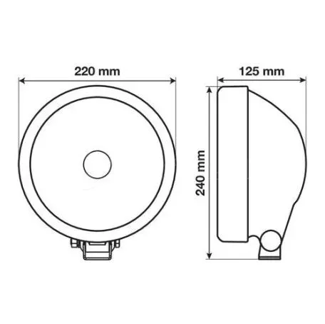 Lampa ΠΡΟΒΟΛΕΑΣ SATURN 9'' 12/24V-H7 ΚΑΡΦΙ ΜΕ LED ΘΕΣΕΩΣ ΣΤΡΟΓΓΥΛΟΣ 220mm 1ΤΕΜ. L7221.3 