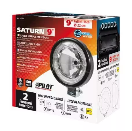 Lampa ΠΡΟΒΟΛΕΑΣ SATURN 9'' 12/24V-H7 ΚΑΡΦΙ ΜΕ LED ΘΕΣΕΩΣ ΣΤΡΟΓΓΥΛΟΣ 220mm 1ΤΕΜ. L7221.3 