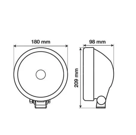 Lampa ΠΡΟΒΟΛΕΑΣ SATURN 7'' 12/24V-H7 ΚΑΡΦΙ ΜΕ LED ΘΕΣΕΩΣ ΣΤΡΟΓΓΥΛΟΣ 180mm 1ΤΕΜ. L7221.4 