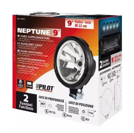 Lampa ΠΡΟΒΟΛΕΑΣ NEPTUNE 9'' 12/24V-H7 ΚΑΡΦΙ ΜΕ T10 ΘΕΣΕΩΣ ΣΤΡΟΓΓΥΛΟΣ 220mm 1ΤΕΜ. L7221.5 