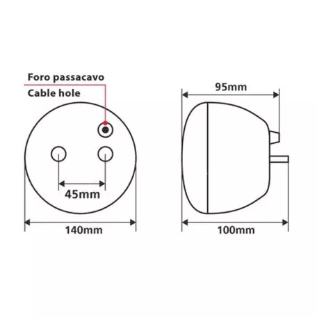 Lampa ΦΑΝΑΡΙ ΠΙΣΙΝΟ ΜΕ 20LED 24V ΣΤΡΟΓΓΥΛΟ 10ΜΜ 1TEM. L9847.6 