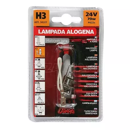 Lampa H3 24V 70W Λάμπα Αλογόνου PK22s σε συσκευασία 1τεμαχίου L9820.7 