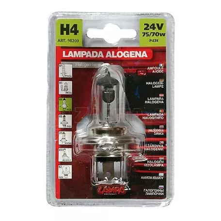 Lampa H4 24V 75W/70W Λάμπα Αλογόνου P43t σε συσκευασία 1τεμαχίου L9820.9 