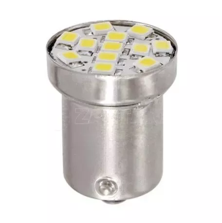 Lampa R5W 24/28V BA15s HYPER-LED12 120lm ΛΕΥΚΟ ΔΙΑΘΛΑΣΗΣ 1SMDx3chips (ΜΟΝΟΠΟΛΙΚΟ-ΦΟΥΝΤΟΥΚΙ) BLISTER 1ΤΕΜ. L9830.5 