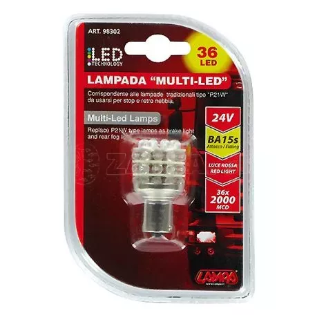 Lampa Λάμπα 24V 36 led Φορτηγού 1 τεμάχιο ΚΟΚΚΙΝΟ L9830.2 