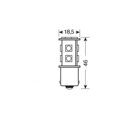 Lampa Λαμπάκι P21W 24/28V BA15s Hyper-Led11 Λευκό 1τεμ. L9825.9 