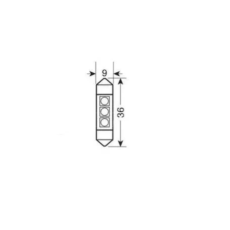 Lampa Λαμπάκι Πλαφονιέρας 24/28V C5W SV8,5-8 Hyper-Led9 9x36mm L9822.3 