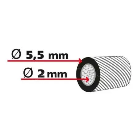 Lampa ΣΥΡΜΑΤΟΣΧΟΙΝΟ TIR Φ2-5,8mm 37M ΜΕ ΕΠΕΝΔΥΣΗ PVC L9794.3 