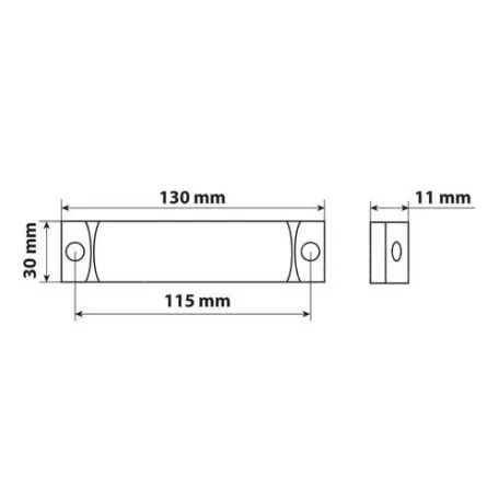 Lampa ΦΩΣ ΘΕΣΕΩΣ ΦΟΡΤΗΓΟΥ 24V 3LED ΛΕΥΚΟ 130x30mm 1ΤΕΜ. L9791.4 