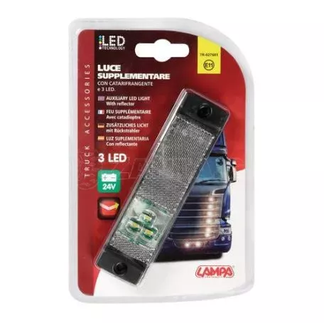 Lampa ΦΩΣ ΘΕΣΕΩΣ ΦΟΡΤΗΓΟΥ 24V 3LED ΛΕΥΚΟ 130x30mm 1ΤΕΜ. L9791.4 