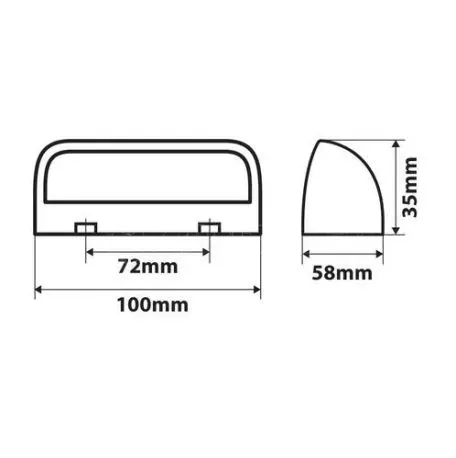 Lampa ΦΩΣ ΠΙΝΑΚΙΔΑΣ 	& ΘΕΣΕΩΣ 12/24V - 12 SMD LED (100 X 58 X 35mm) - 1ΤΕΜ. L4148.1 