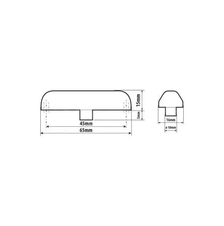 Lampa ΦΩΣ ΟΓΚΟΥ ΦΟΡΤΗΓΟΥ 9-33V 4LED 16x65mm ΛΕΥΚΟ ΑΔΙΑΒΡΟΧΟ LAMPA - 1ΤΕΜ. L9838.2 