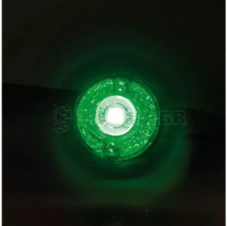 Lampa Φώτα Όγκου Φορτηγού 24V 1 Led 2τεμ Πράσινα V-1 L9892.5 