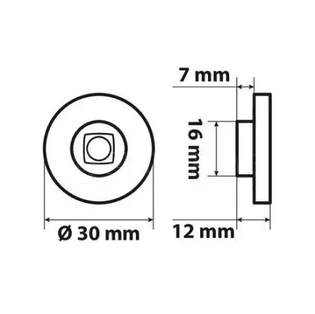 Lampa Φώτα Όγκου Φορτηγού 24V 1 Led 2τεμ Πράσινα V-1 L9892.5 