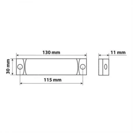 Lampa ΦΩΣ ΘΕΣΕΩΣ ΦΟΡΤΗΓΟΥ 24V 3LED ΚΟΚΚΙΝΟ 130x30mm 1ΤΕΜ. L9791.5 