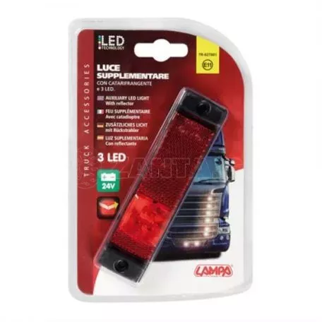 Lampa ΦΩΣ ΘΕΣΕΩΣ ΦΟΡΤΗΓΟΥ 24V 3LED ΚΟΚΚΙΝΟ 130x30mm 1ΤΕΜ. L9791.5 