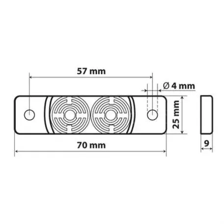 Lampa Φώτα Θέσης 2 Led 24V Λευκά L9700.0 