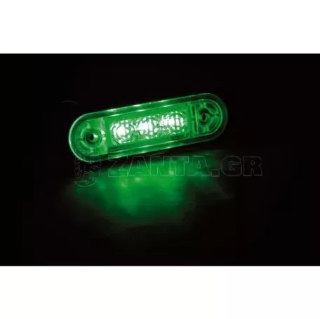 Lampa ΦΩΣ ΟΓΚΟΥ ΦΟΡΤΗΓΟΥ 24V 3LED 80x22mm ΠΡΑΣΙΝΟ 1ΤΕΜ. L9700.2 