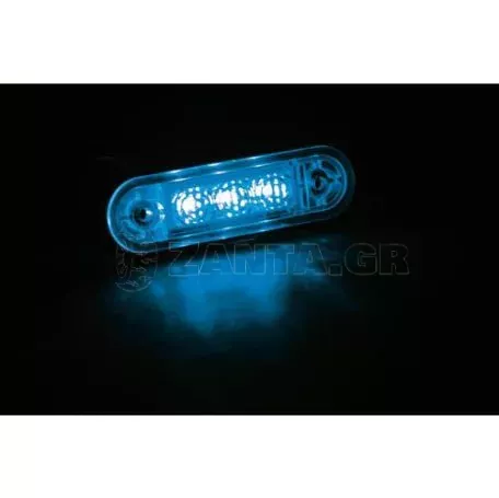 Lampa ΦΩΣ ΟΓΚΟΥ ΦΟΡΤΗΓΟΥ 24V 3LED 80x22mm ΜΠΛΕ 1ΤΕΜ L9700.4 