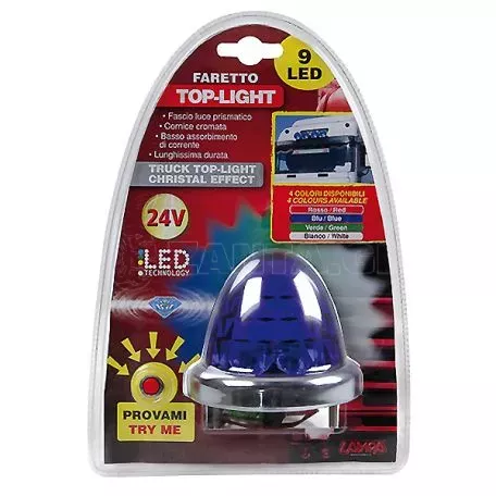 Lampa Φώς Οροφής Φορτηγού με 9LED 24V Μπλε L9816.2 