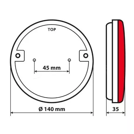 Lampa ΦΩΣ ΠΙΣΩ ΔΕΞΙ 12/24V DYNAMIC-O 140 mm ΜΕ 29 LED 3 ΧΡΗΣΕΙΣ ΘΕΣΕΩΣ/ΦΛΑΣ/STOP (ΚΟΚΚΙΝΟ/ΠΟΡΤΟΚΑΛΙ) - 1 ΤΕΜ. L4154.5 