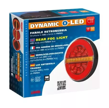 Lampa ΦΩΣ ΠΙΣΩ ΑΡΙΣΤΕΡΟ 12/24V DYNAMIC-O 140 mm ΜΕ 29 LED 3 ΧΡΗΣΕΙΣ ΟΜΙΧΛΗΣ/ΘΕΣΕΩΣ/ΦΛΑΣ (ΚΟΚΚΙΝΟ/ΠΟΡΤΟΚΑΛΙ) - 1 ΤΕΜ. L4155.0 