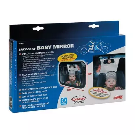 Lampa ΚΑΘΡΕΠΤΗΣ ΓΙΑ ΠΡΟΣΚΕΦΑΛΟ ΚΑΘΙΣΜΑΤΟΣ BACK-SEAT BABY MIRROR ΚΥΡΤΟΣ (290x190 mm) L6557.4 