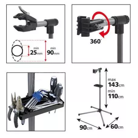 Lampa Στάντ Ποδηλάτου PROFESSIONAL Τηλεσκοπικό max 20KG 9500.3-LB 